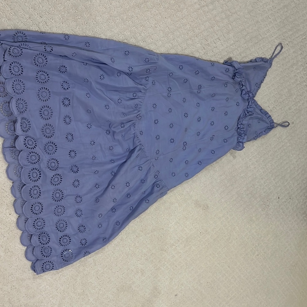 Majorelle, periwinkle lilac eyelet dress, size S